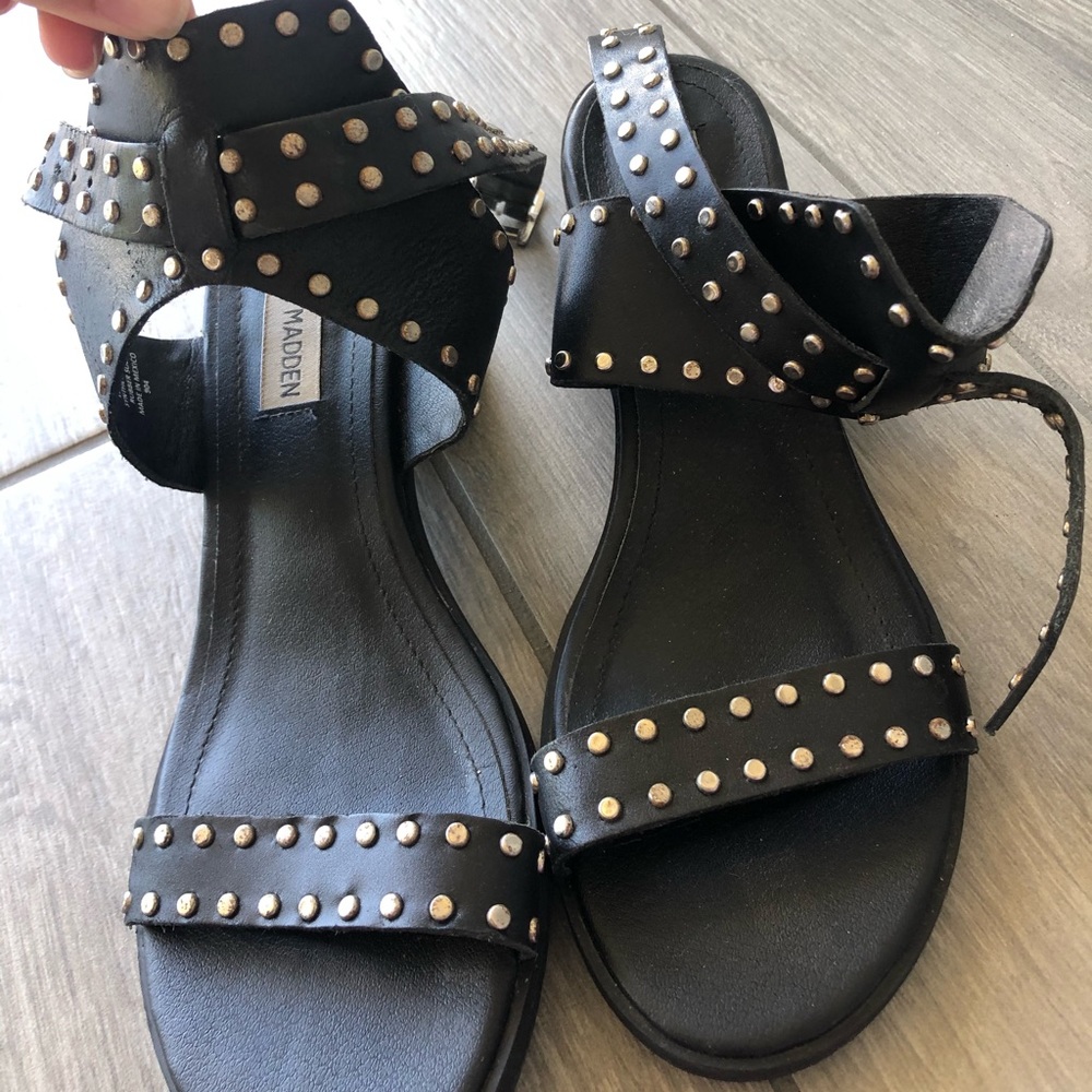 Black studded heel